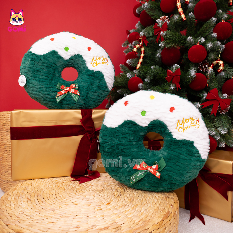 Gấu Bông Vòng Hoa Noel