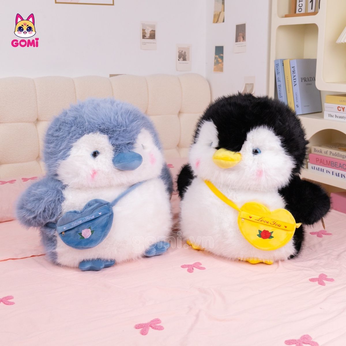 Gấu Bông Cánh Cụt Mập Đeo Túi