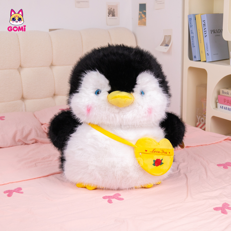 Gấu Bông Cánh Cụt Mập Đeo Túi