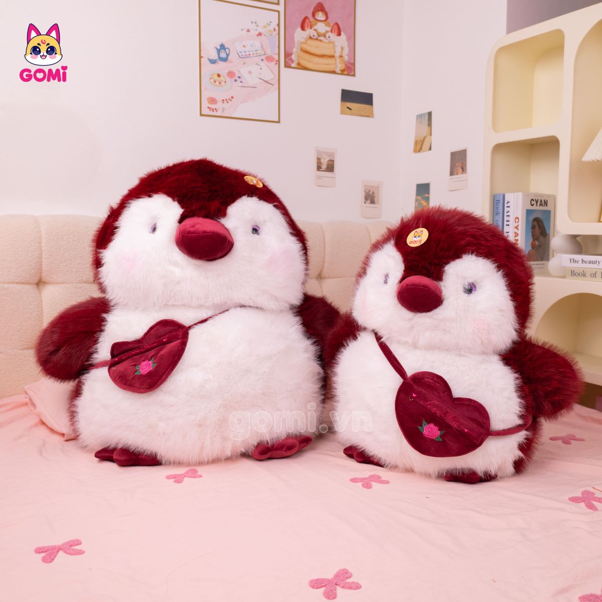 Gấu Bông Cánh Cụt Mập Đeo Túi