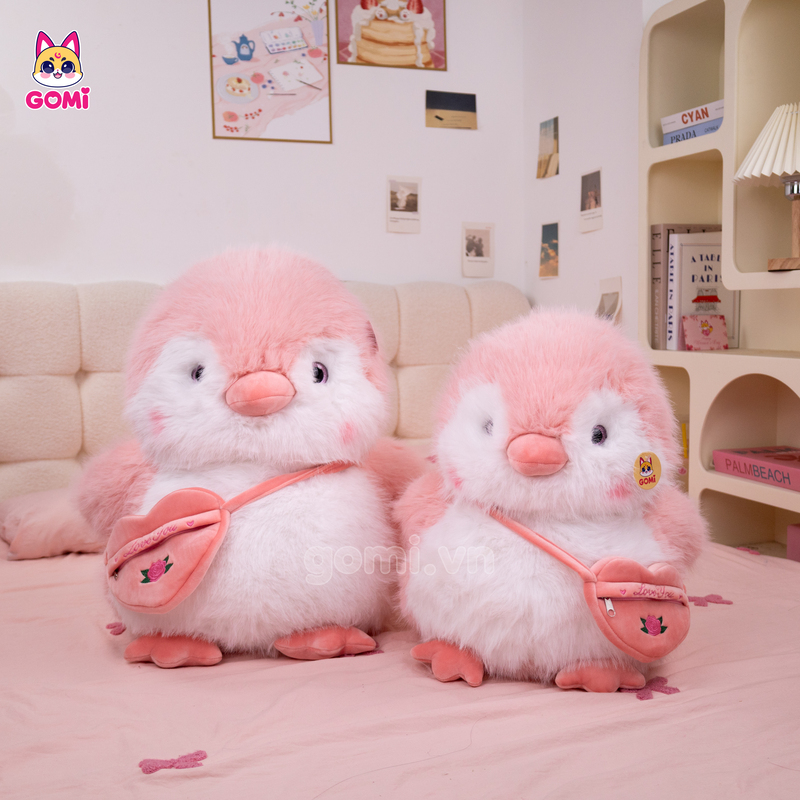 Gấu Bông Cánh Cụt Mập Đeo Túi