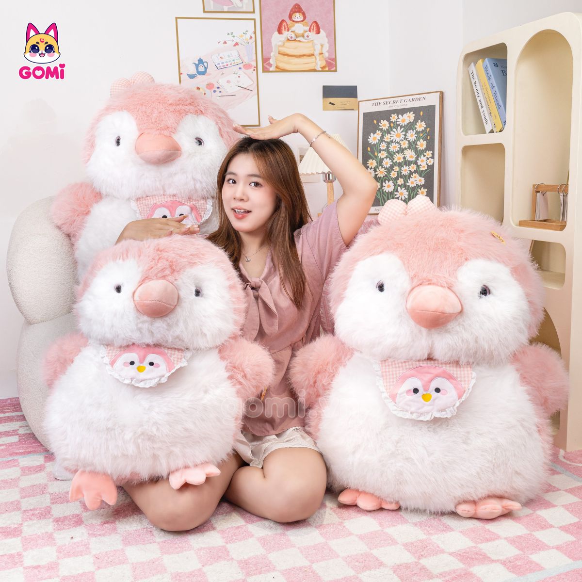 Gấu Bông Cánh Cụt Mập Yếm Gấu Trúc