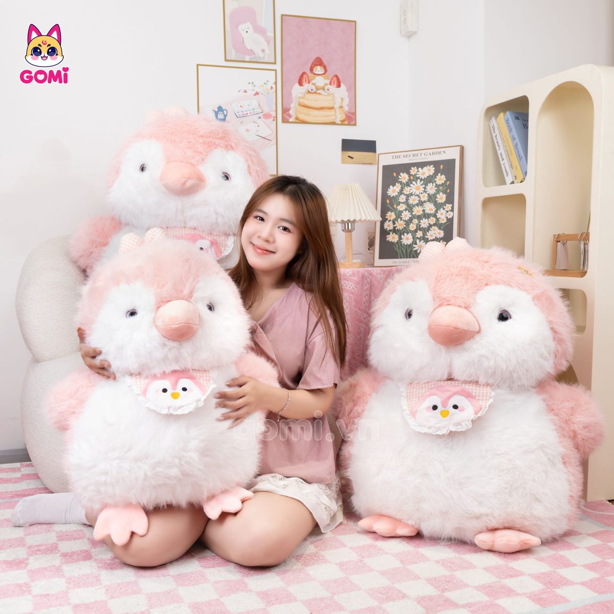 Gấu Bông Cánh Cụt Mập Yếm Gấu Trúc