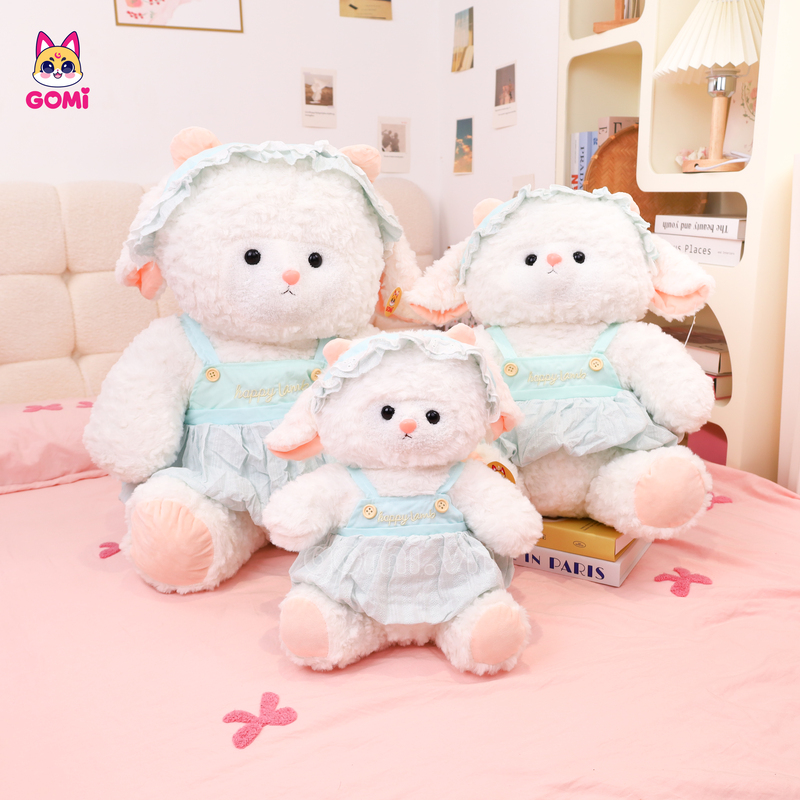 Gấu Bông Cừu Mặc Yếm Happy Lamb