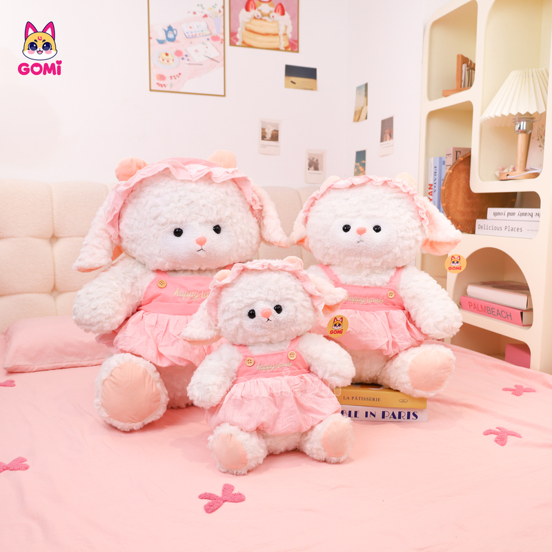 Gấu Bông Cừu Mặc Yếm Happy Lamb