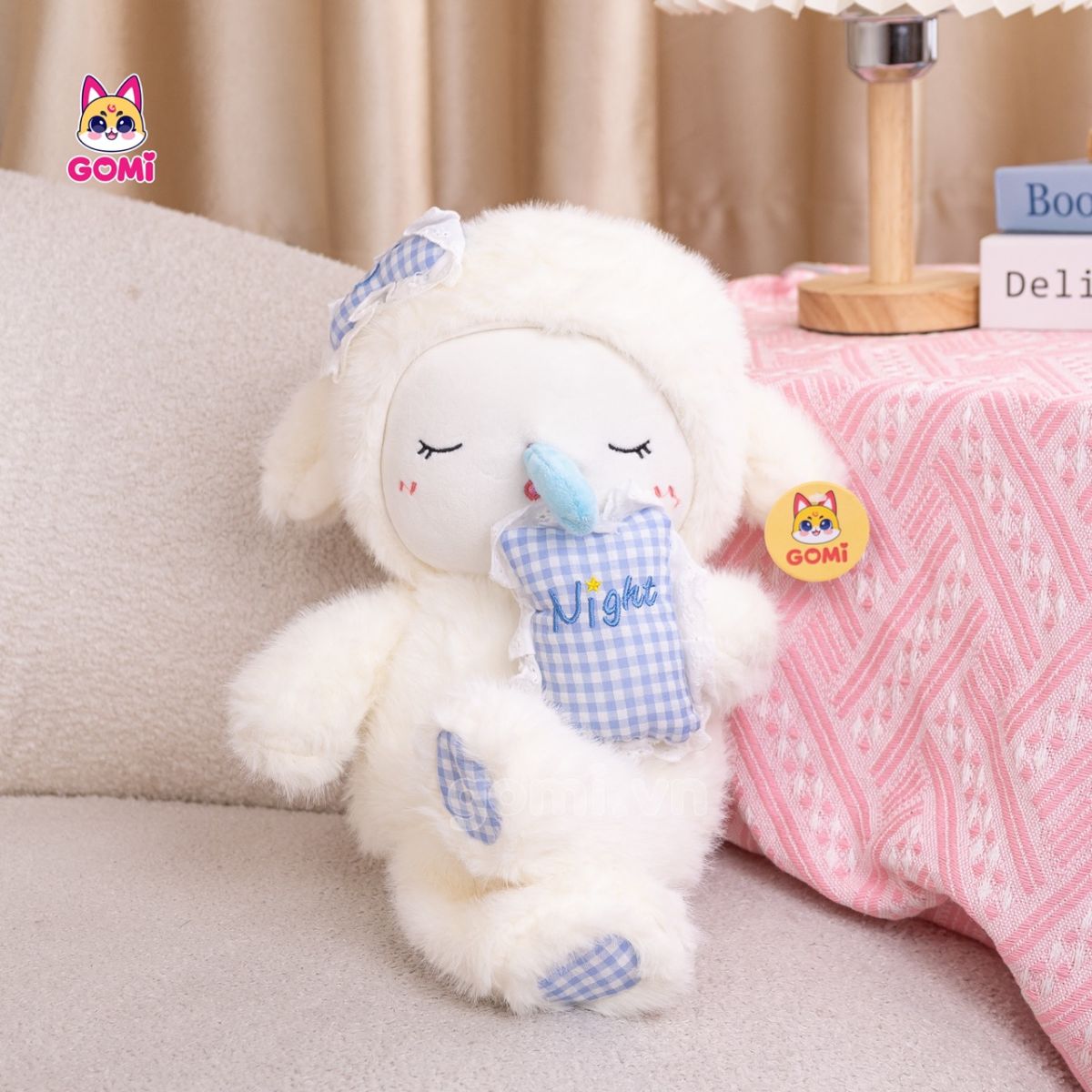 Gấu Bông Cừu Nước Mũi Ôm Gối