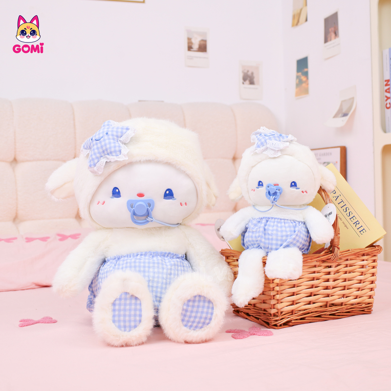 Gấu Bông Cừu Trắng Baby Ngậm Ti