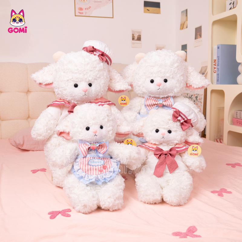 Gấu Bông Cừu Trắng Lông Xù