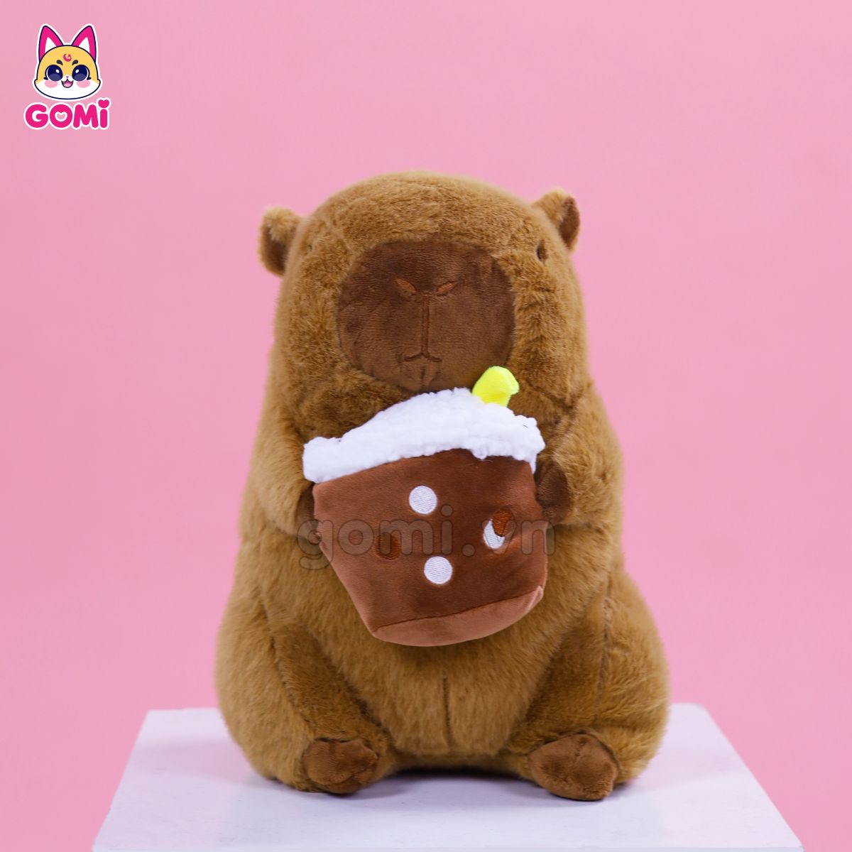 Gấu Bông Capybara Ôm Trà Sữa