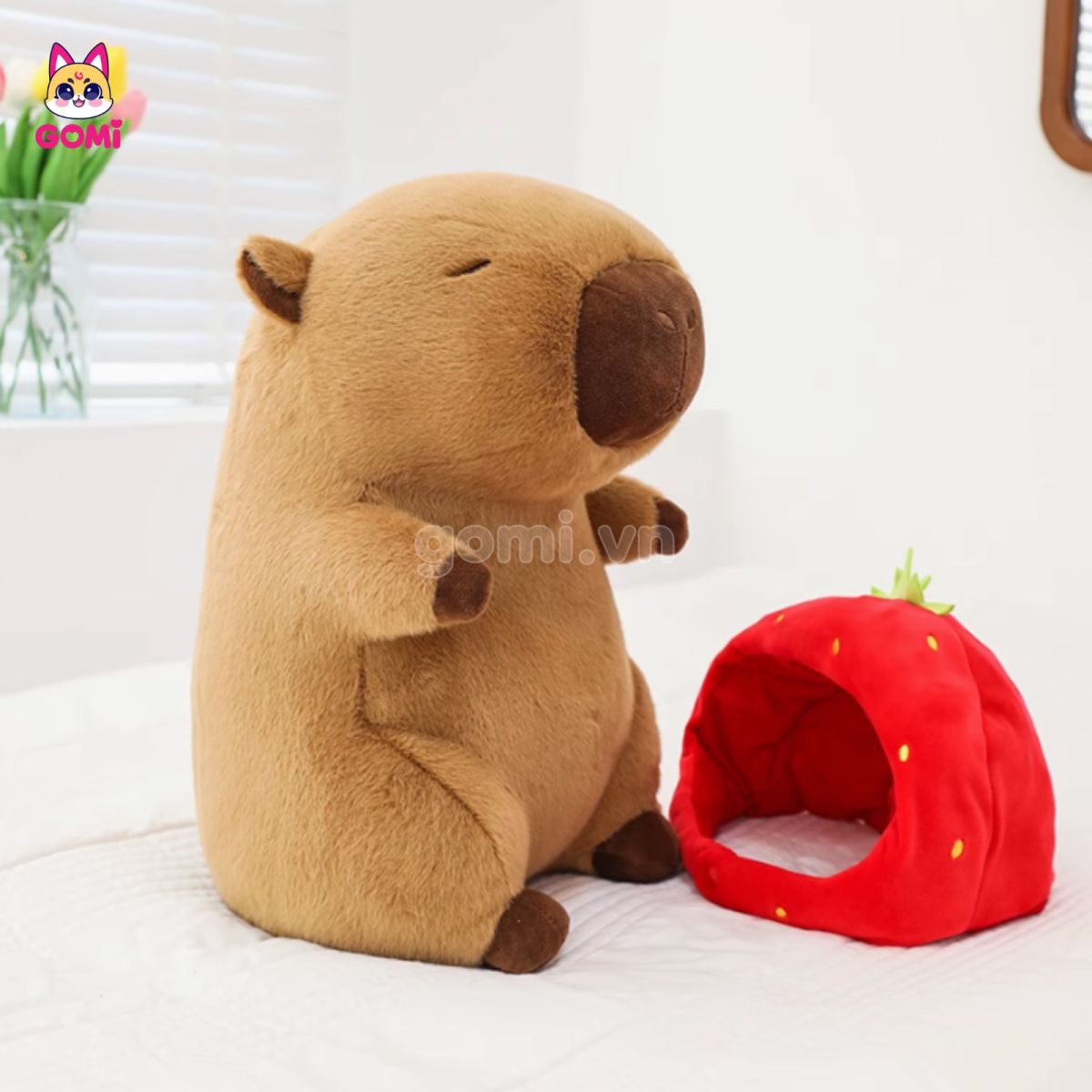 Capybara Đội Mũ Dâu