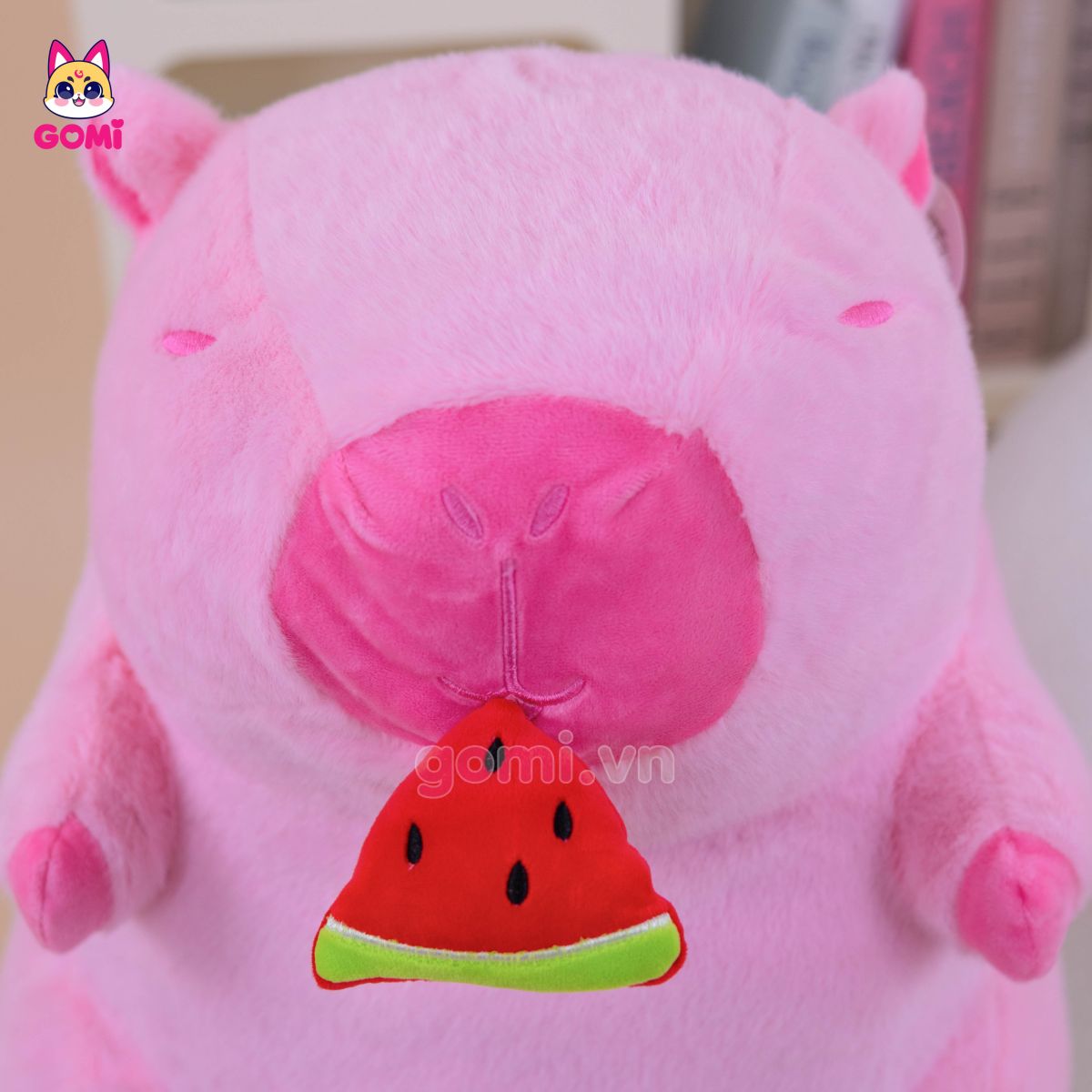 Gấu Bông Capybara Hồng Rút Dưa Hấu