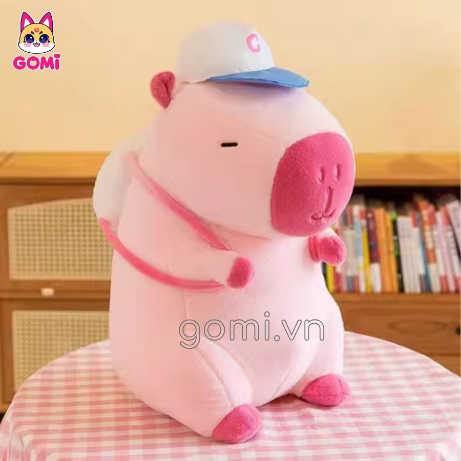 Capybara  Rút Bóng Đeo Balo Hồng