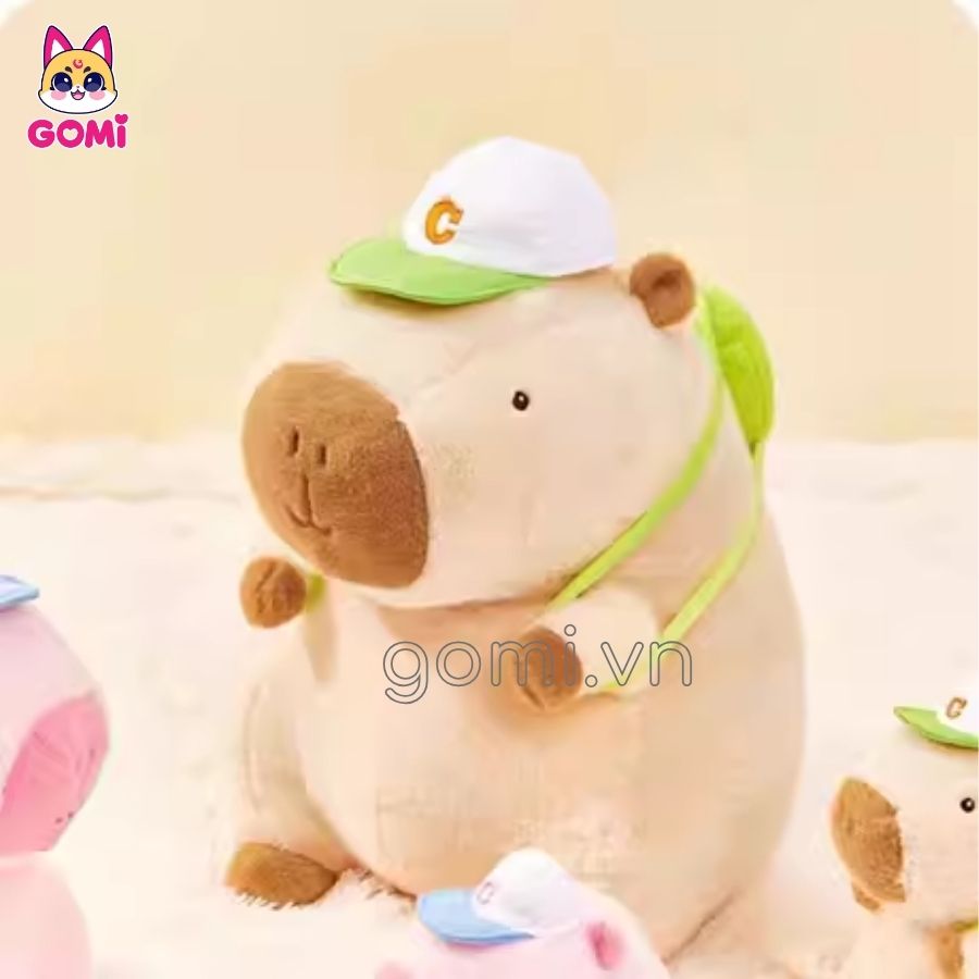 Capybara  Rút Bóng Đeo Balo Hồng