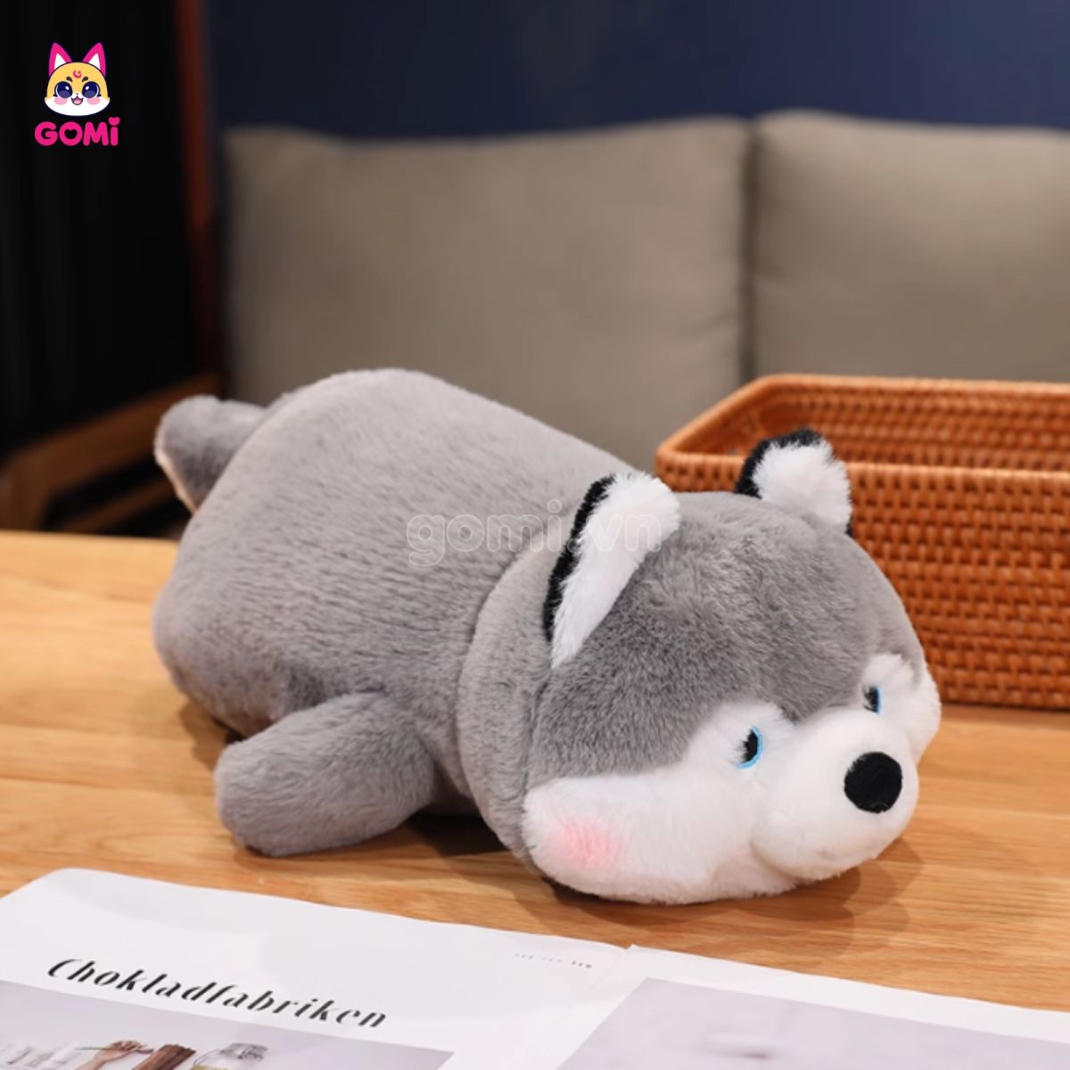 Chó Husky Xám Nằm