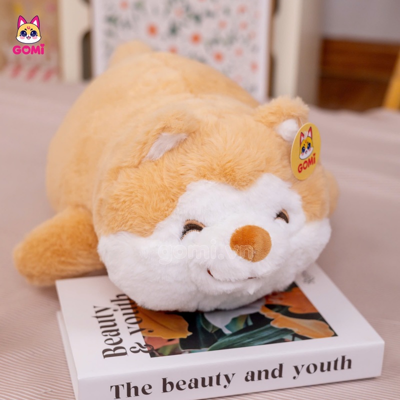 Gấu Bông Chó Shiba Vàng Nằm