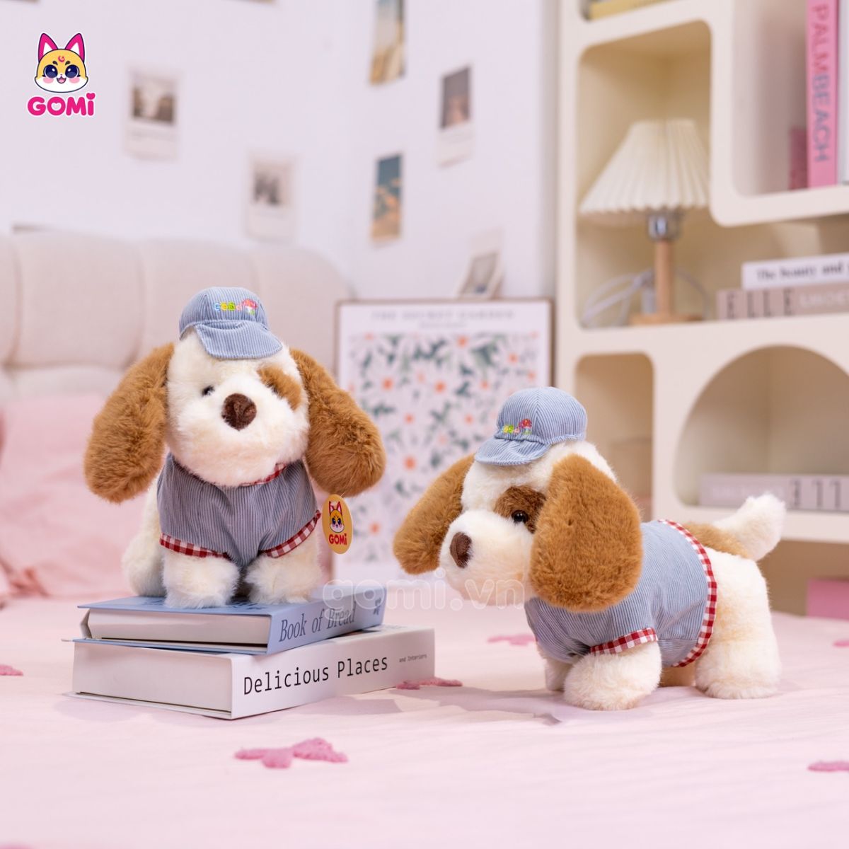 Gấu Bông Chó Đốm Mũ Áo Jeans