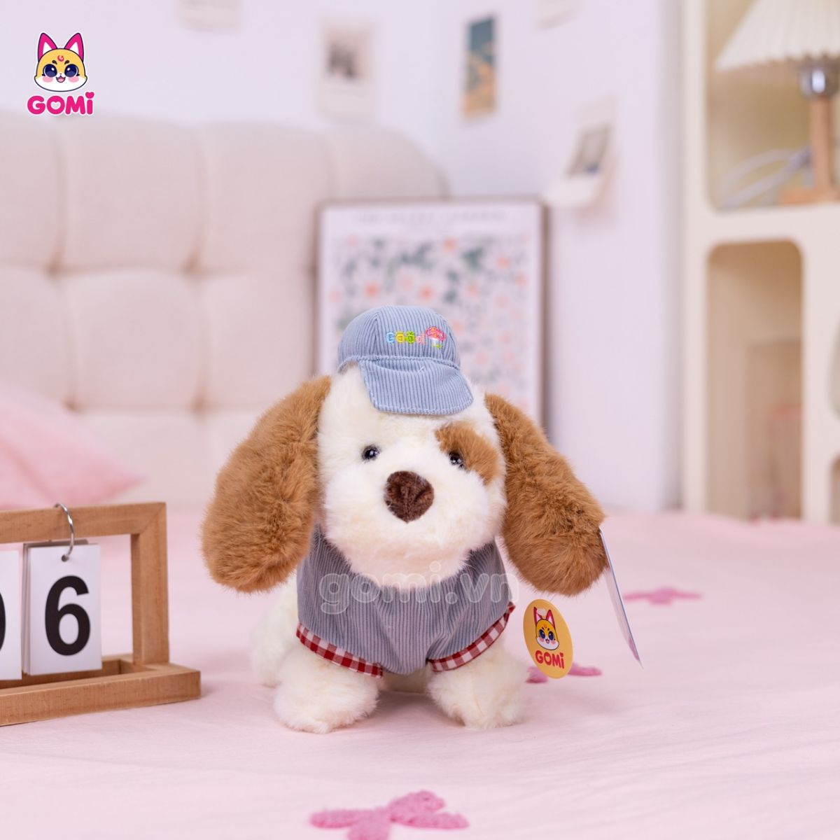 Gấu Bông Chó Đốm Mũ Áo Jeans