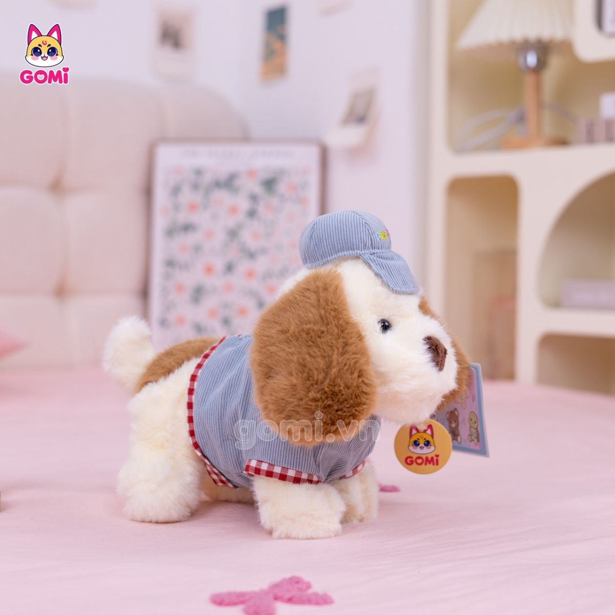 Gấu Bông Chó Đốm Mũ Áo Jeans