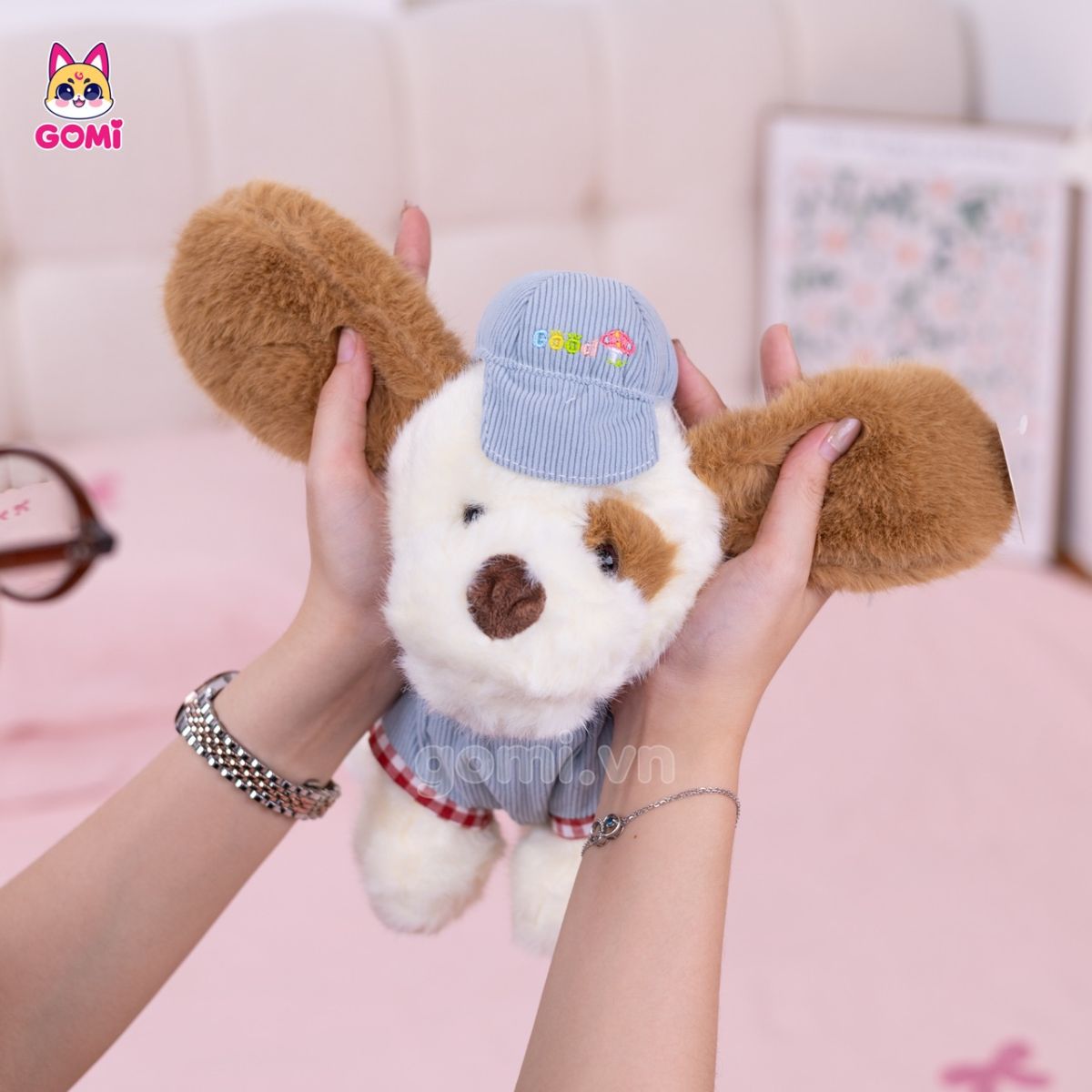 Gấu Bông Chó Đốm Mũ Áo Jeans