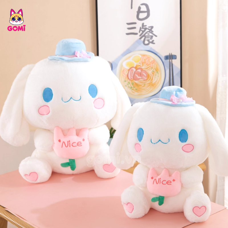 Gấu Bông Cinnamoroll Ôm Hoa Nice