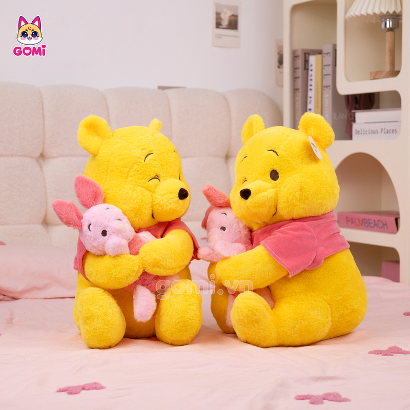 Gấu Bông Gấu Pooh Ôm Heo