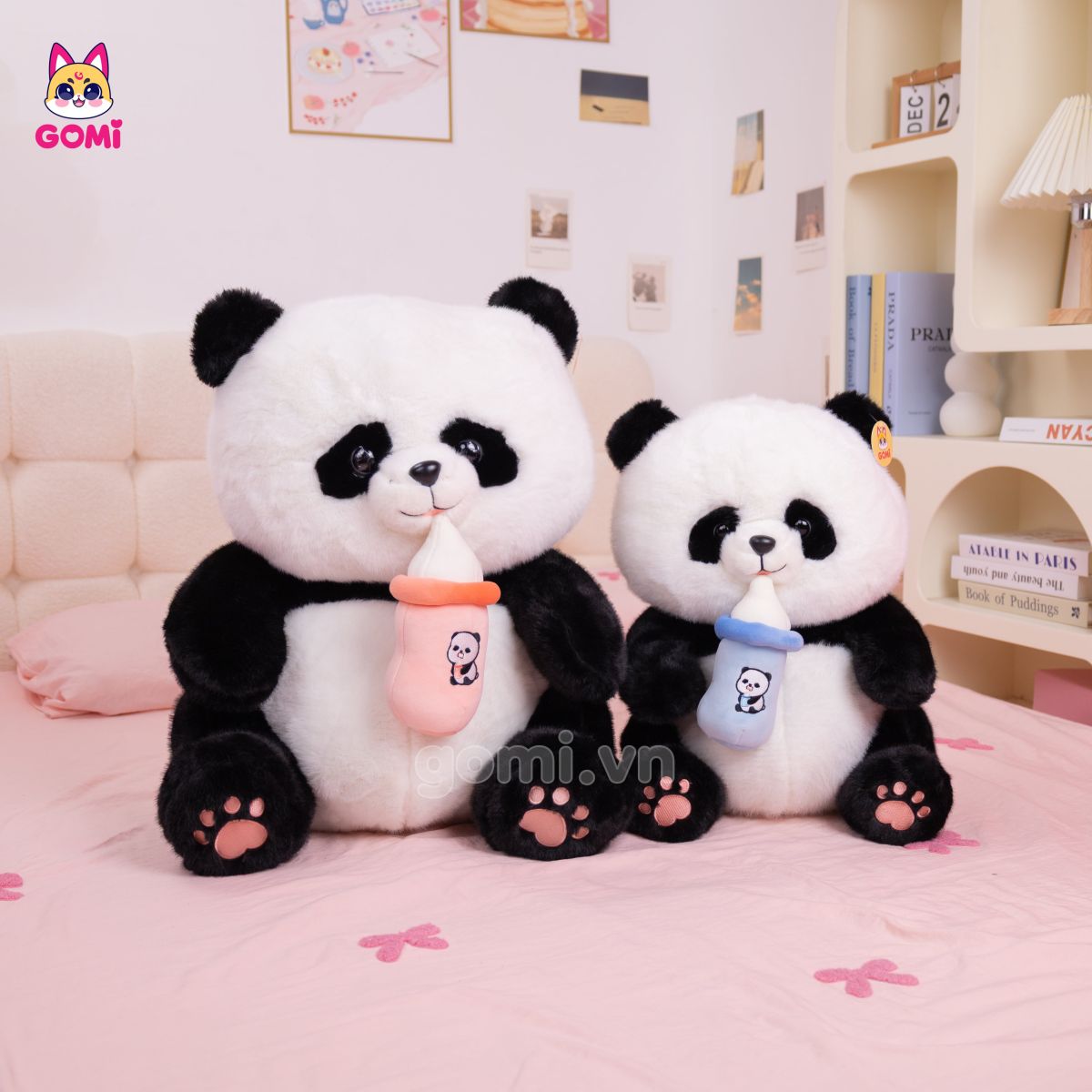 Gấu Bông Gấu Trúc Rút Bình Sữa