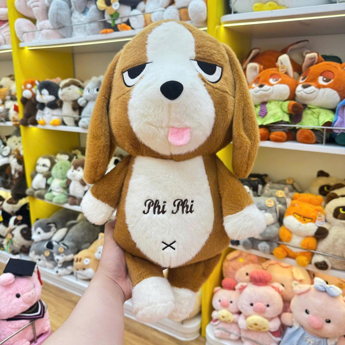 Gấu Bông Chó Nâu Tai Dài (Thêu Tên)