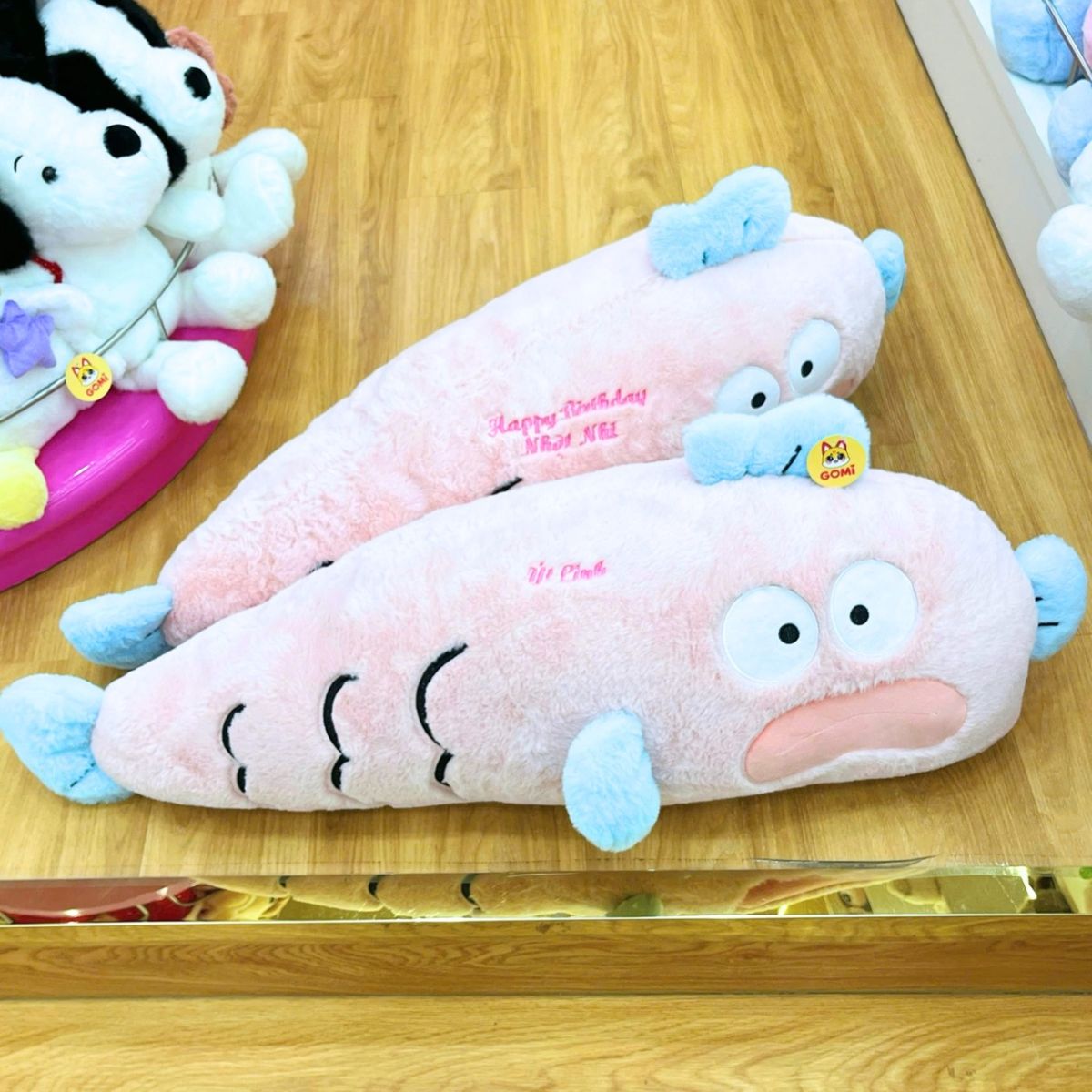 Gấu Bông Gối Ôm Cá Mặt Hề (Thêu Tên)