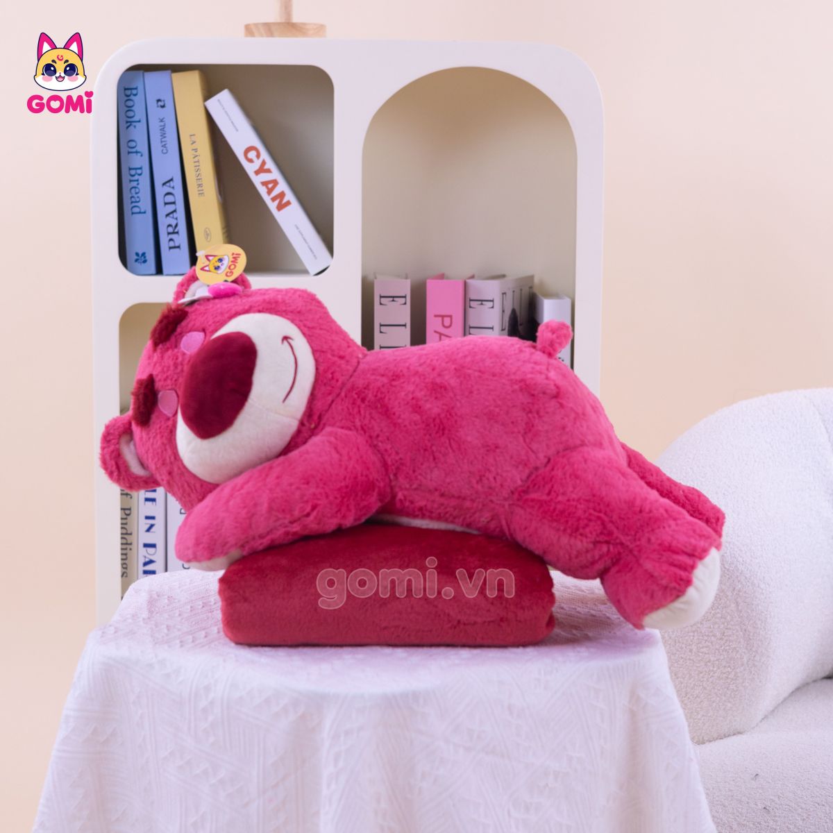 Gấu Bông Gối Mền Lotso Tai Dâu Nằm