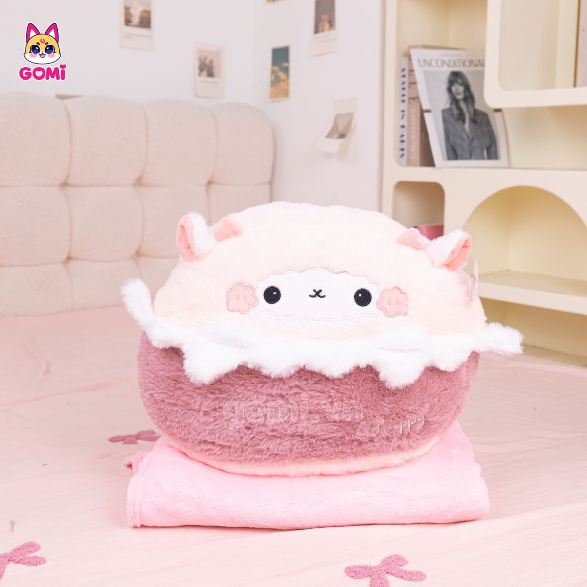 Gấu Bông Gối Mền Thú Bánh Kem
