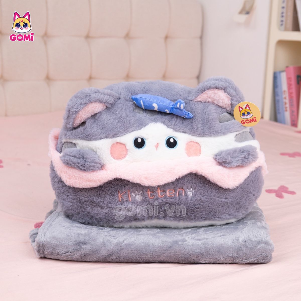 Gấu Bông Gối Mền Thú Bánh Kem