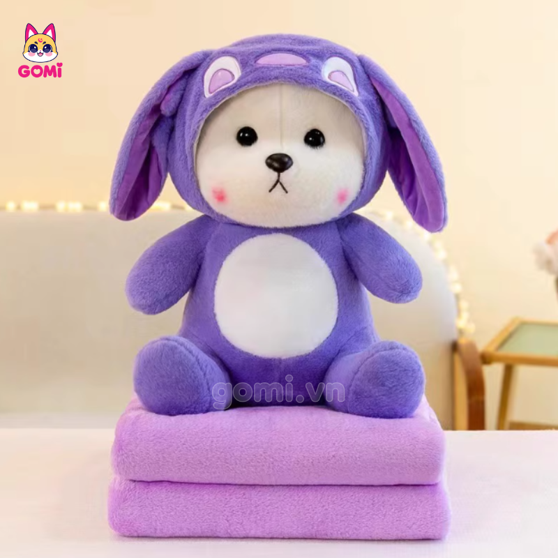 Gối Mền Lena Cosplay Stitch Tím