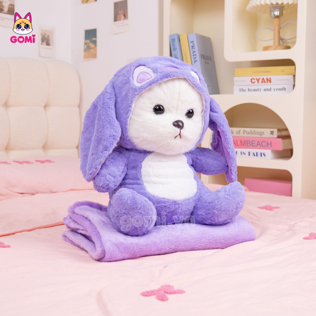 Gối Mền Lena Cosplay Stitch Tím