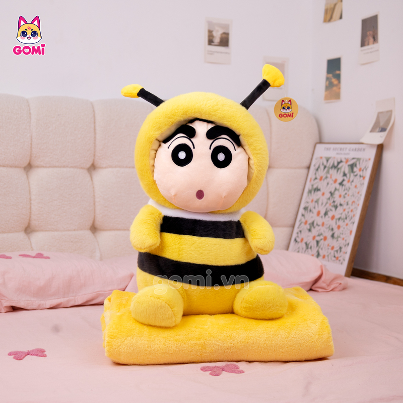 Gấu Bông Gối Mền Shin Cosplay ong