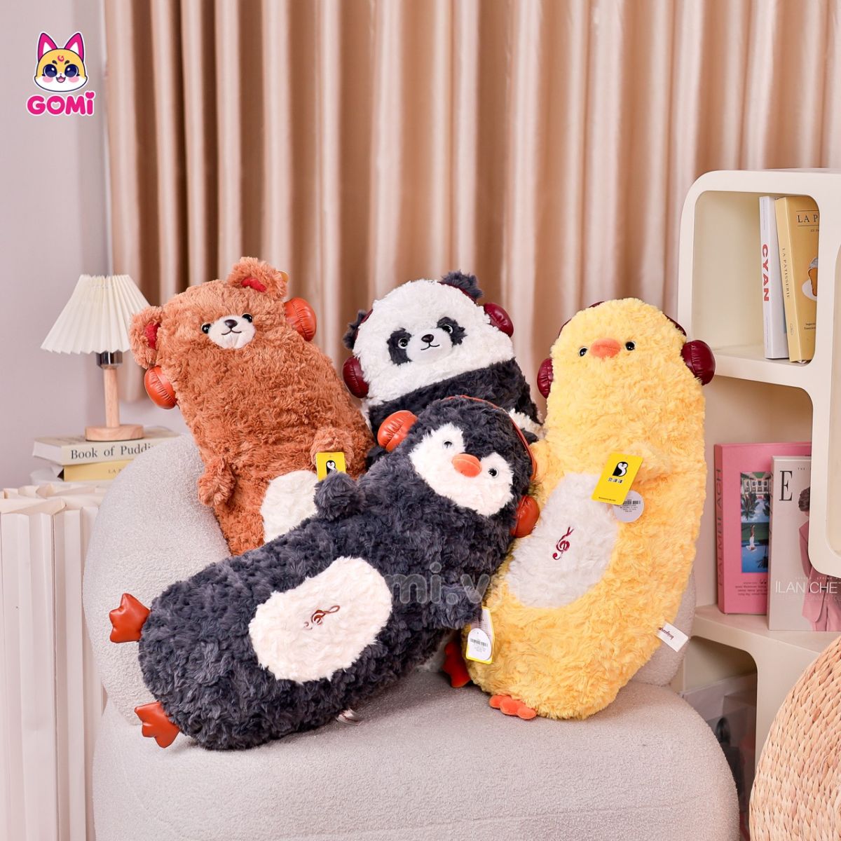 Gấu Bông Bộ Thú Đeo Tai Nghe