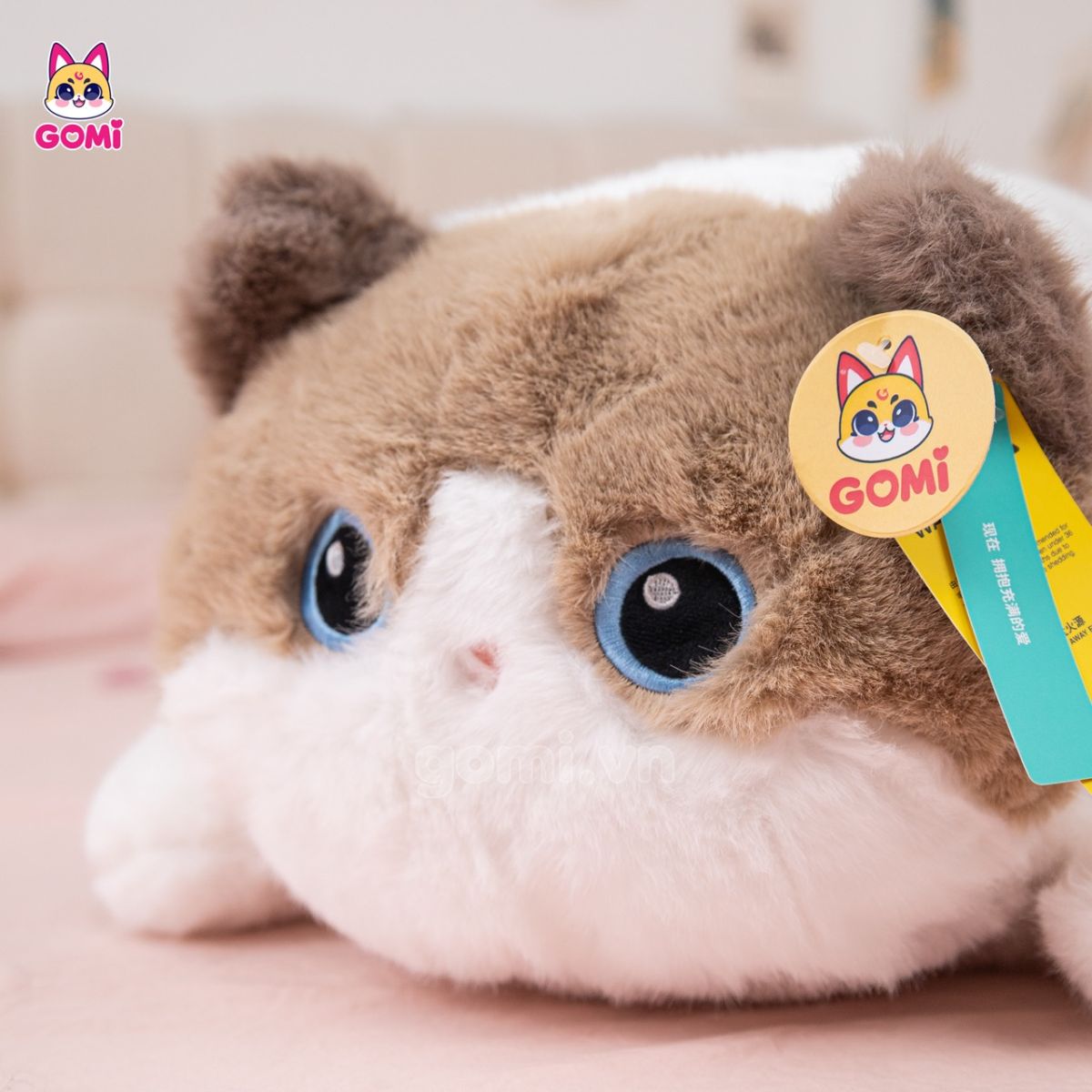 Gấu Bông Gối Ôm Mèo Nằm