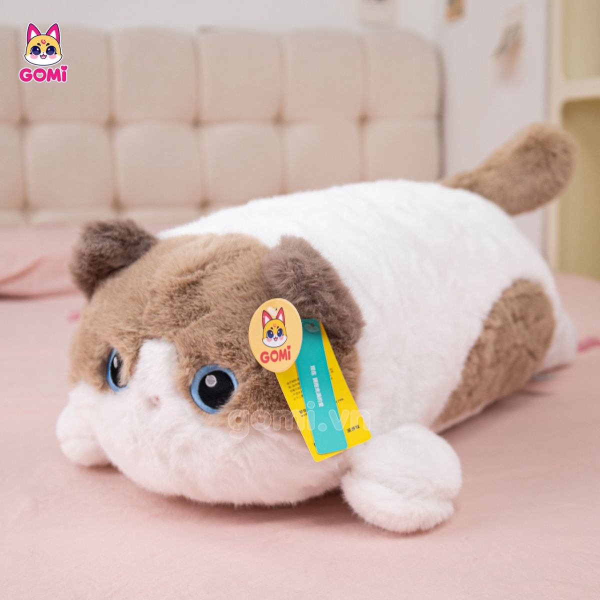 Gấu Bông Gối Ôm Mèo Nằm