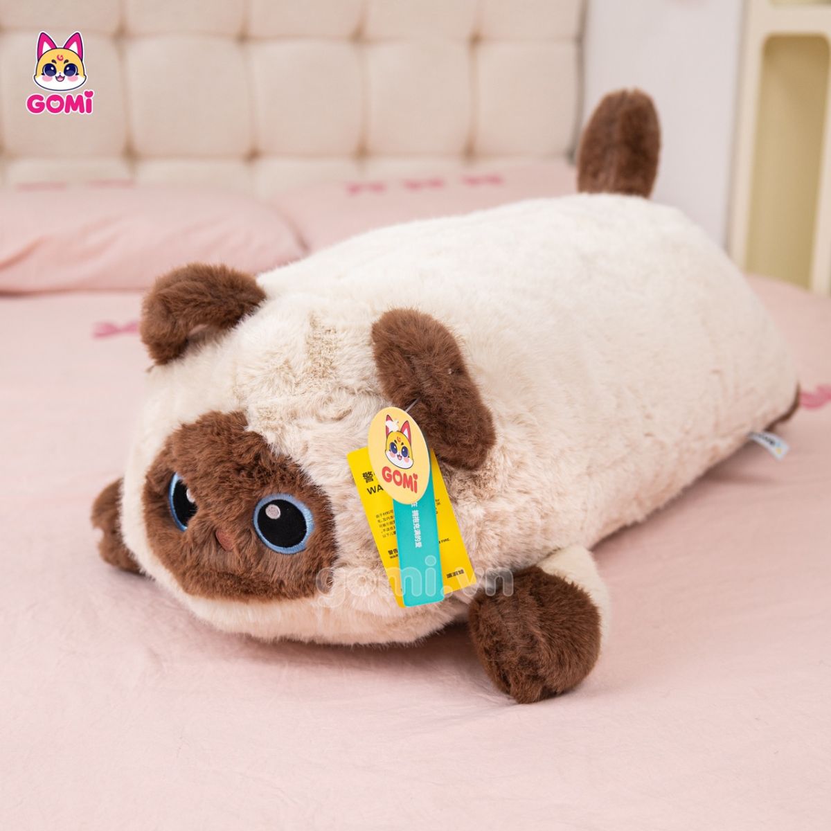 Gấu Bông Gối Ôm Mèo Nằm