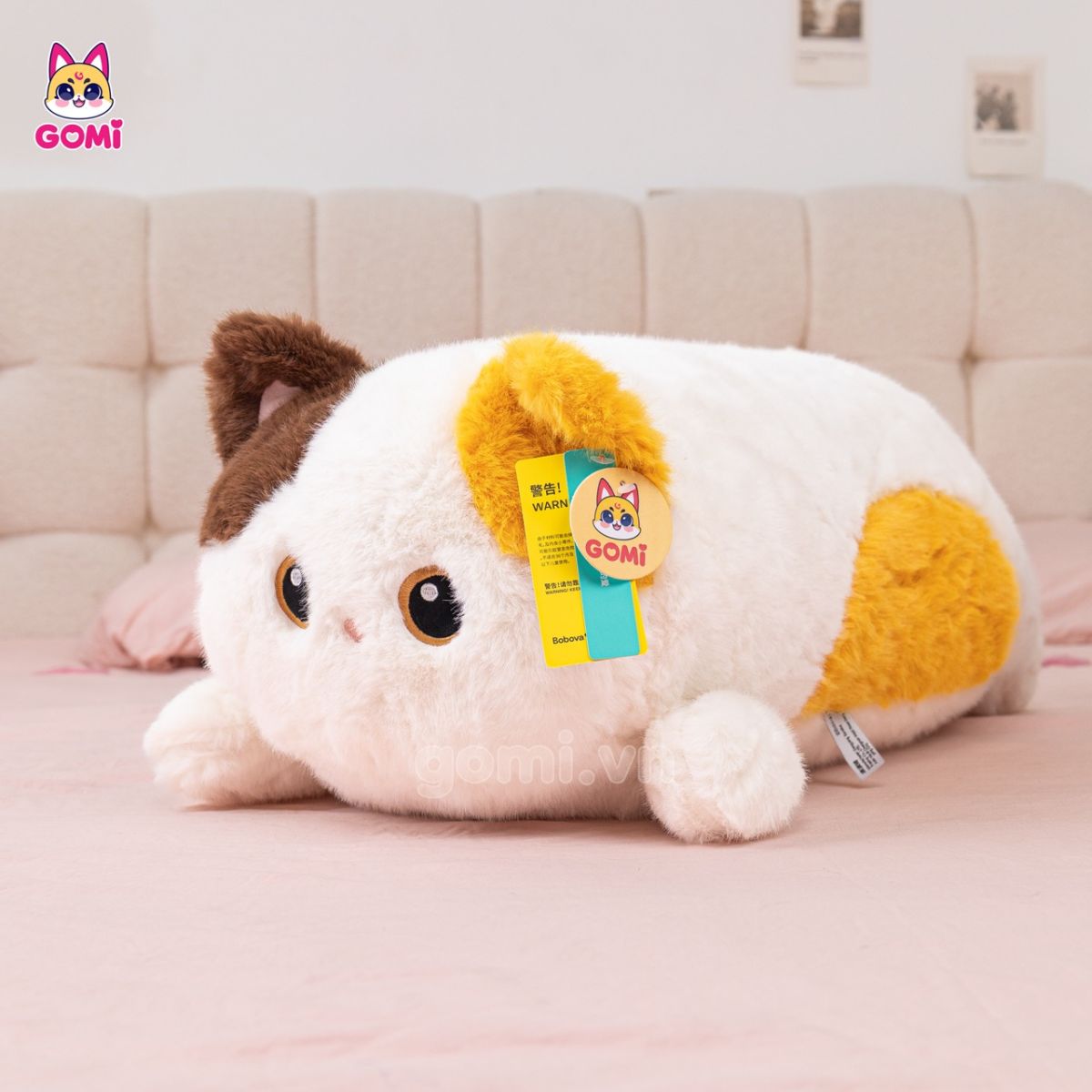 Gấu Bông Gối Ôm Mèo Nằm