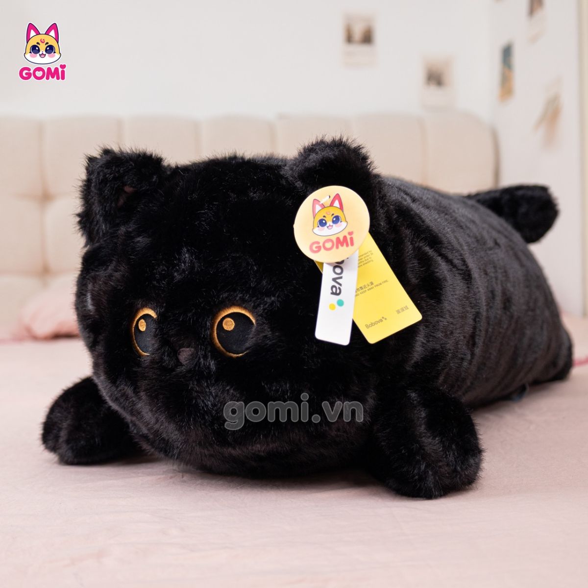 Gấu Bông Gối Ôm Mèo Nằm