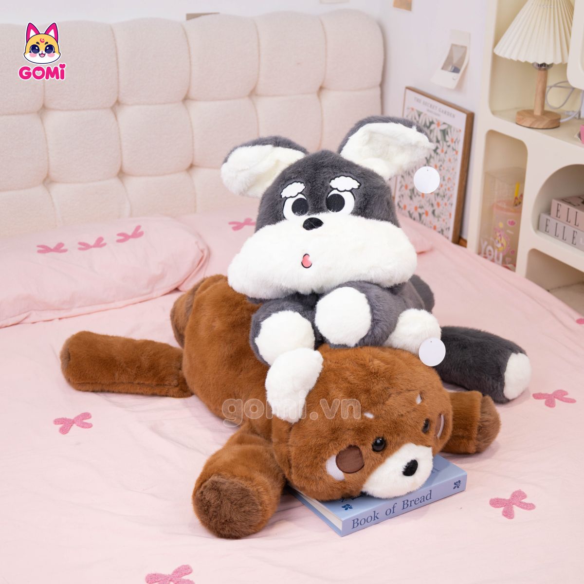 Gáu Bông Gối Ôm Nằm Lưng Love