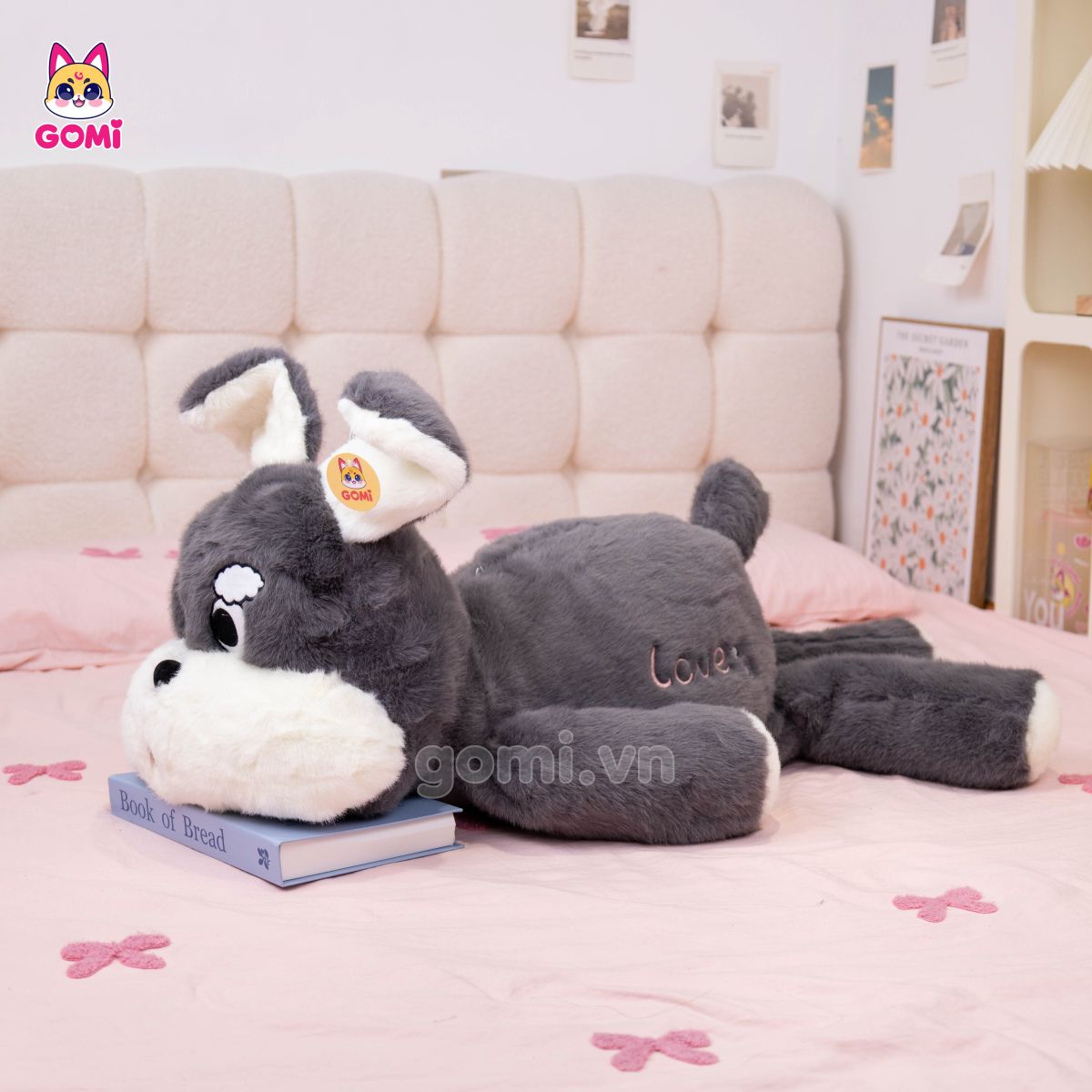 Gáu Bông Gối Ôm Nằm Lưng Love