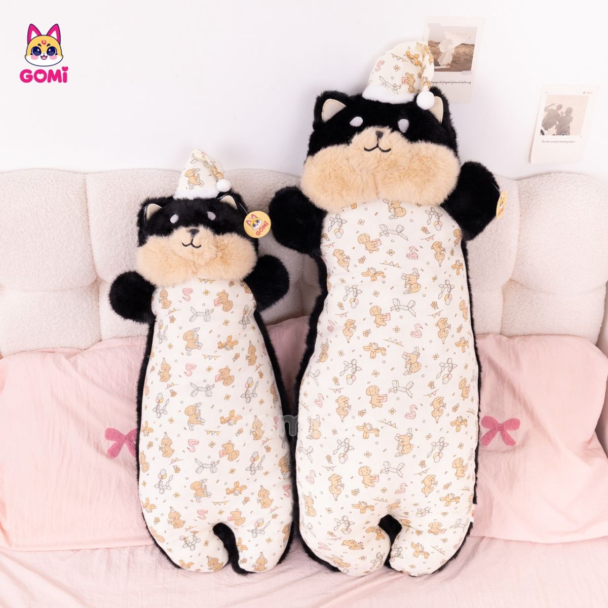 Gấu Bông Gối Ôm Thú Đội Nón Ngủ