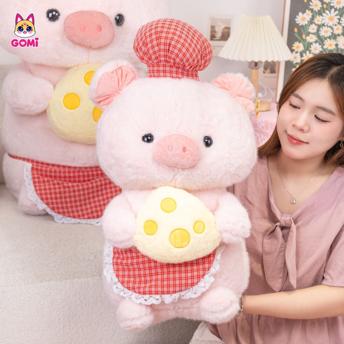 Gấu Bông Heo Lulu Ôm Phô Mai