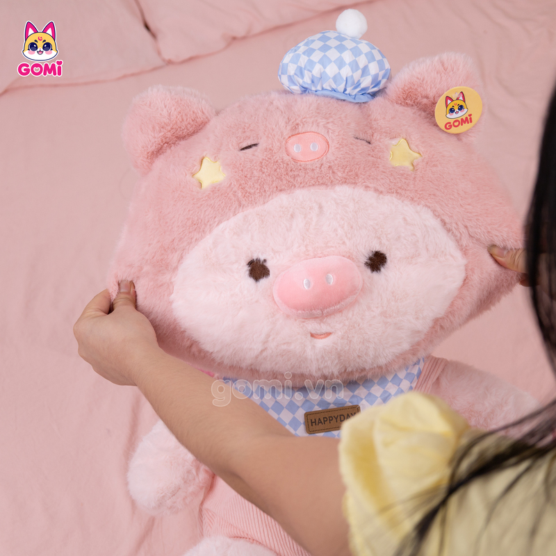 Gấu Bông Heo Quàng Khăn Happy Day