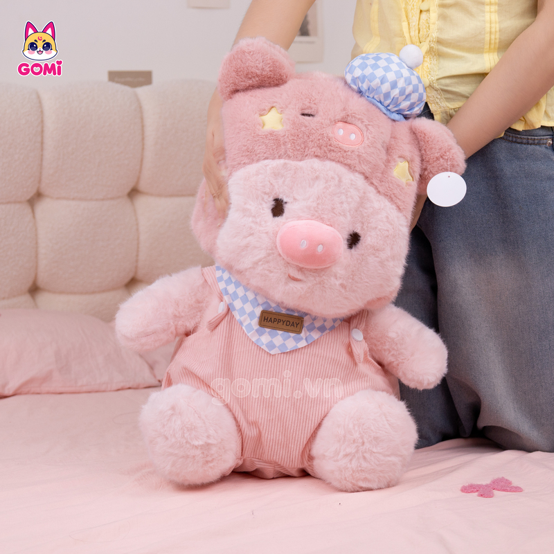 Gấu Bông Heo Quàng Khăn Happy Day