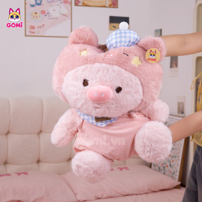 Gấu Bông Heo Quàng Khăn Happy Day
