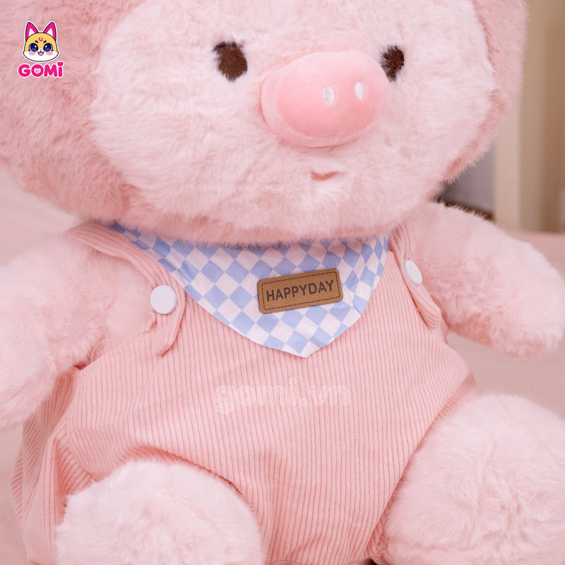 Gấu Bông Heo Quàng Khăn Happy Day