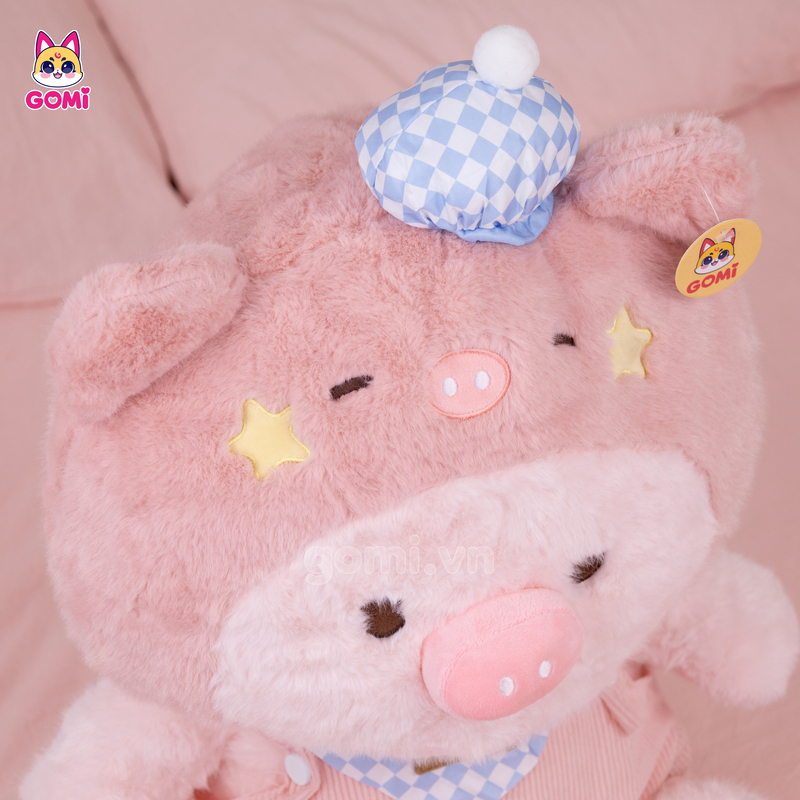 Gấu Bông Heo Quàng Khăn Happy Day
