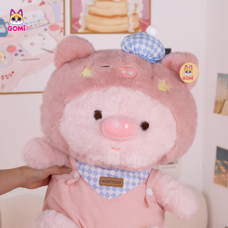 Gấu Bông Heo Quàng Khăn Happy Day
